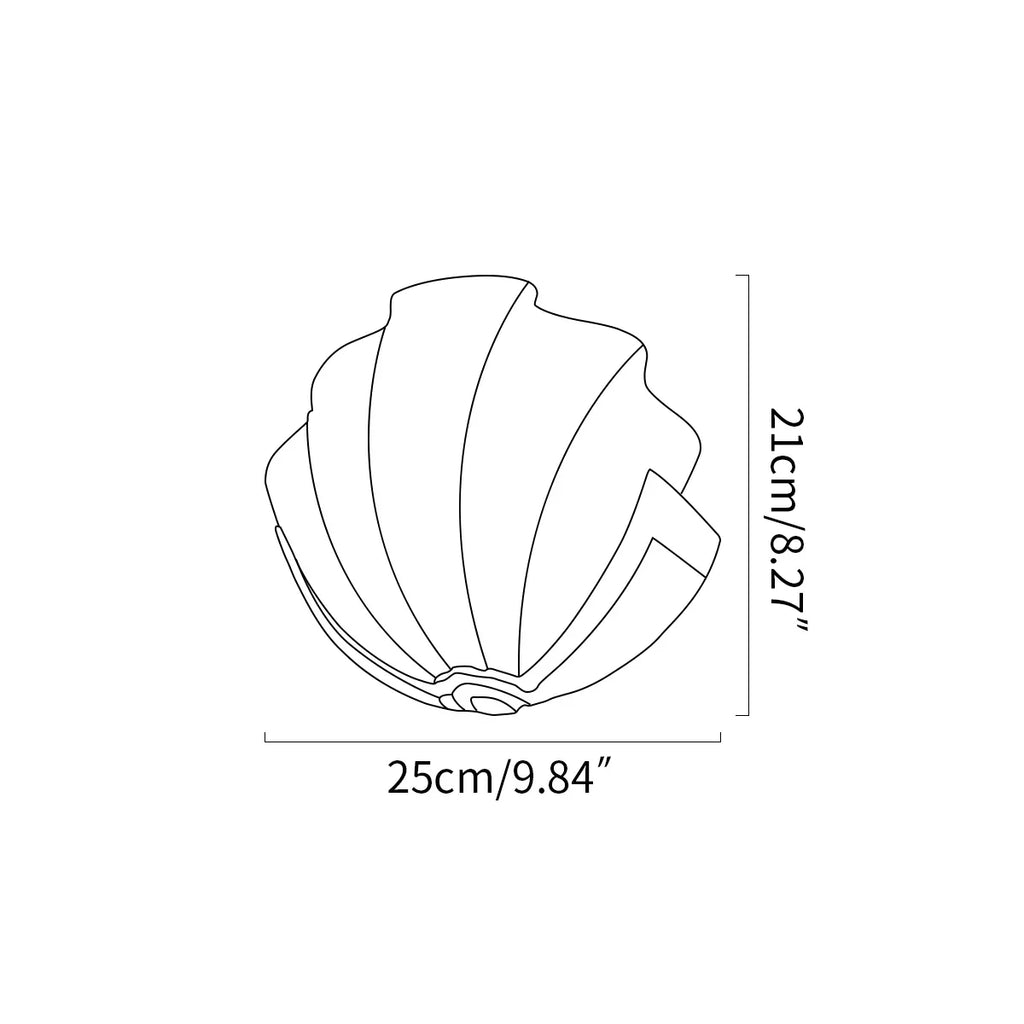 Light Luxury Brass Shell Glass Wall Lamp | Desfino
