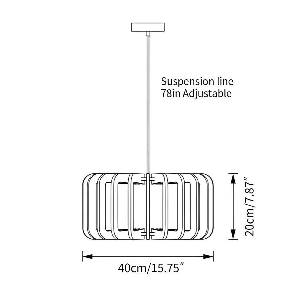 Column Shaped Birdcage Acoustic Pendant Light | Desfino