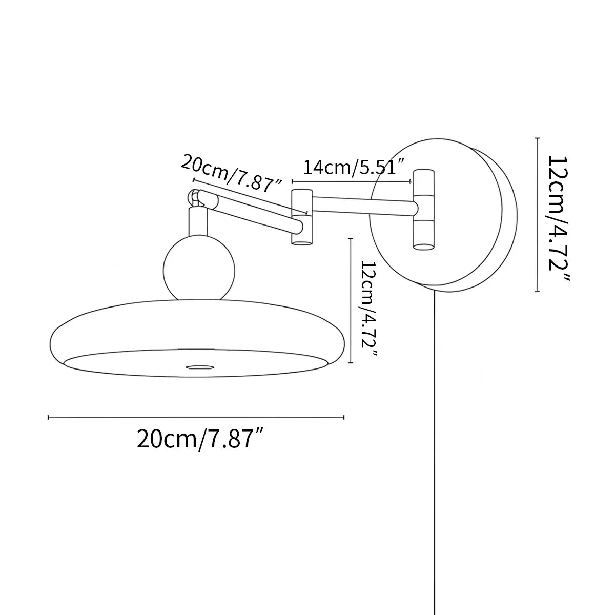 Lola Adjustable Arm Plug-in Wall Lamp | Desfino