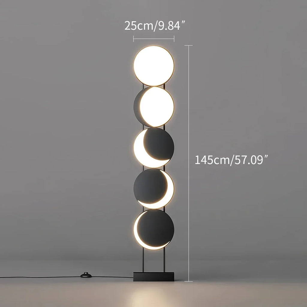 Minimalist Moon Phase Floor Lamp | Desfino