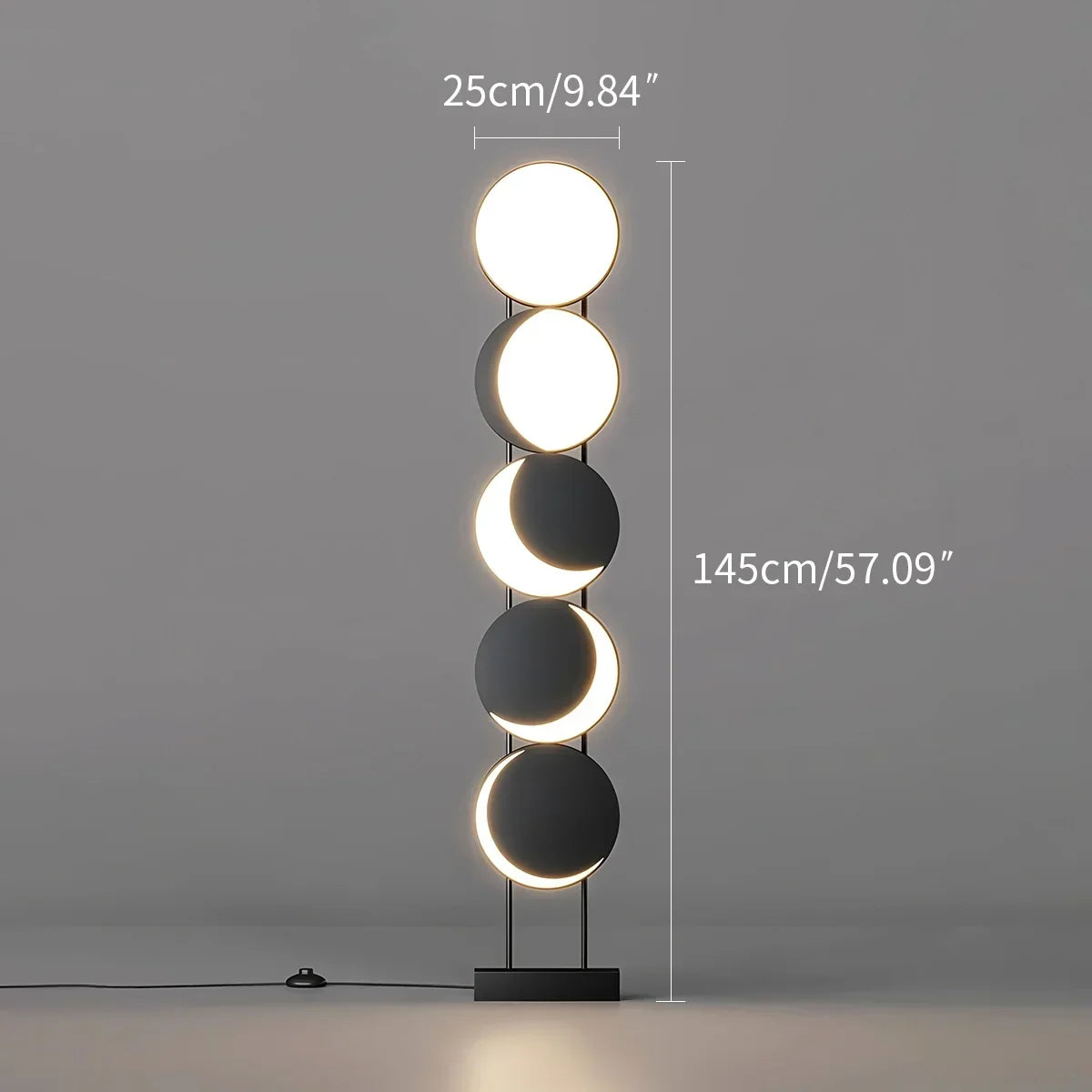 Minimalist Moon Phase Floor Lamp | Desfino