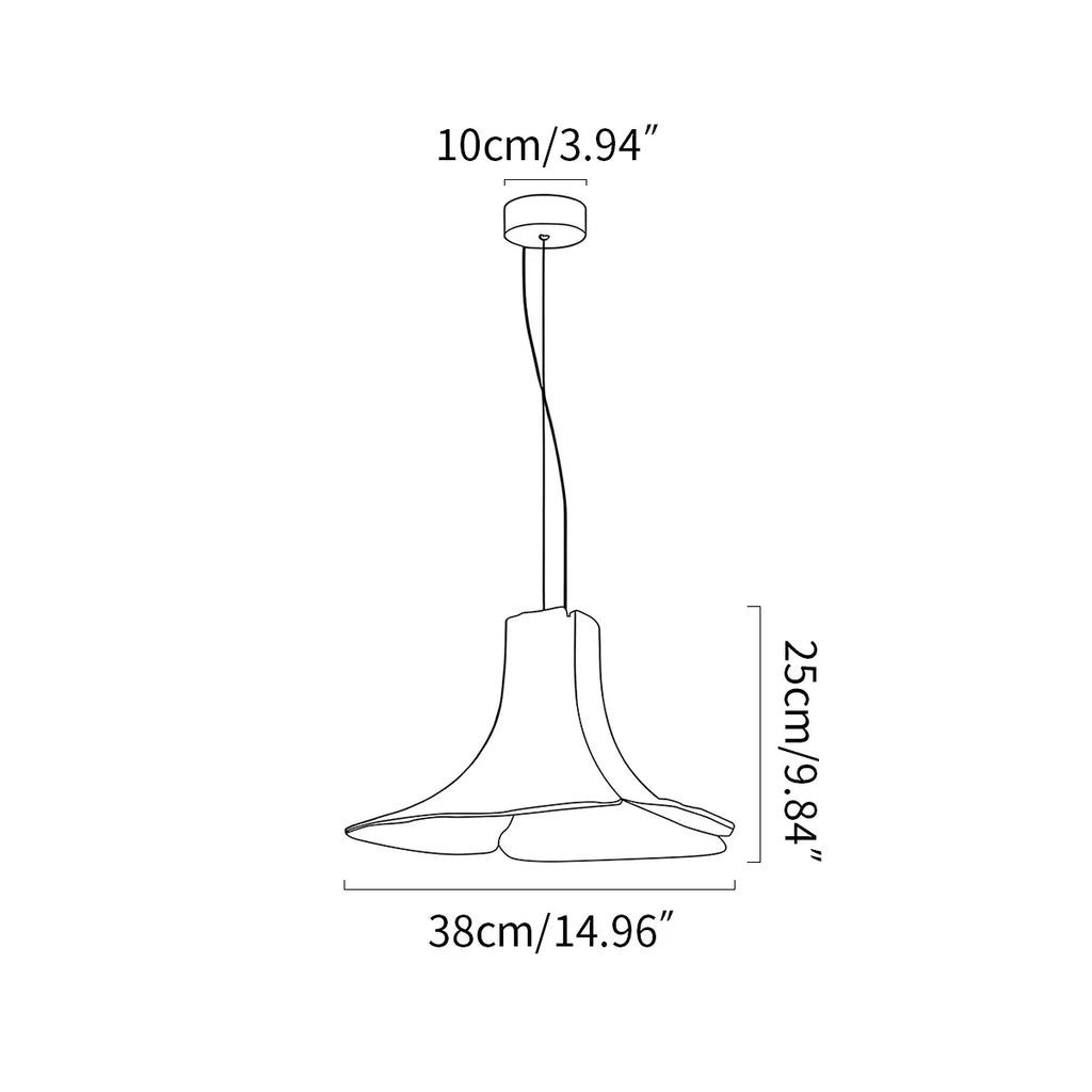 Murano Gradient Petal Glass Pendant Light | Desfino