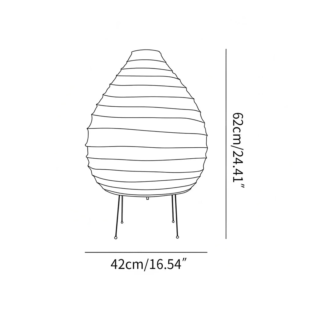 Akari 22N Rice Paper Table Lamp for Bedroom | Desfino