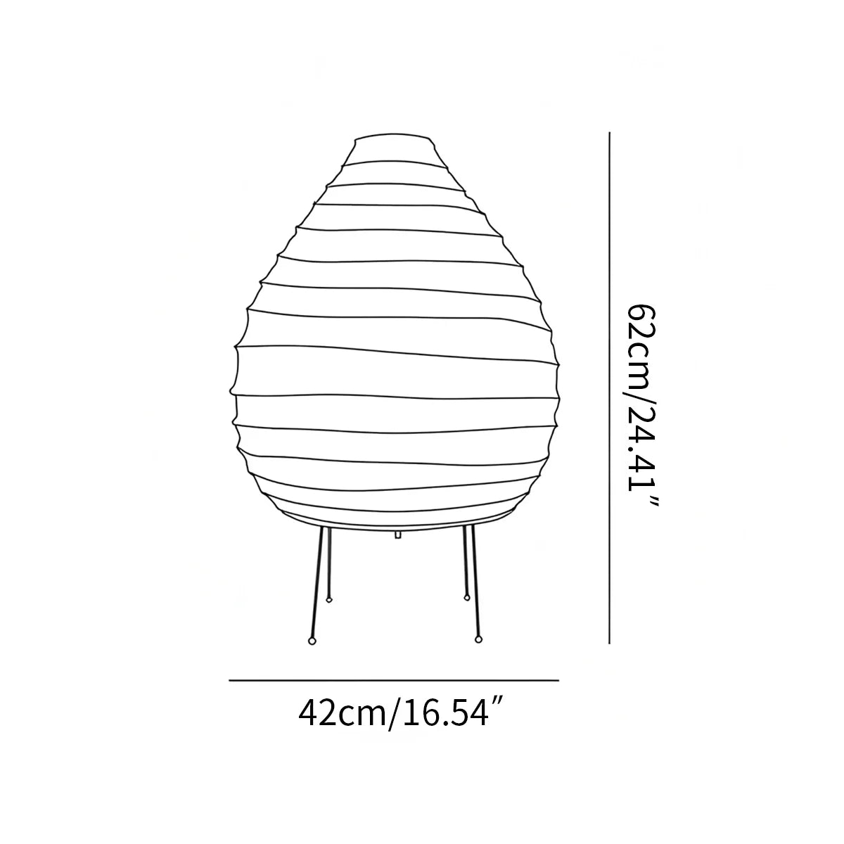 Akari 22N Rice Paper Table Lamp for Bedroom | Desfino
