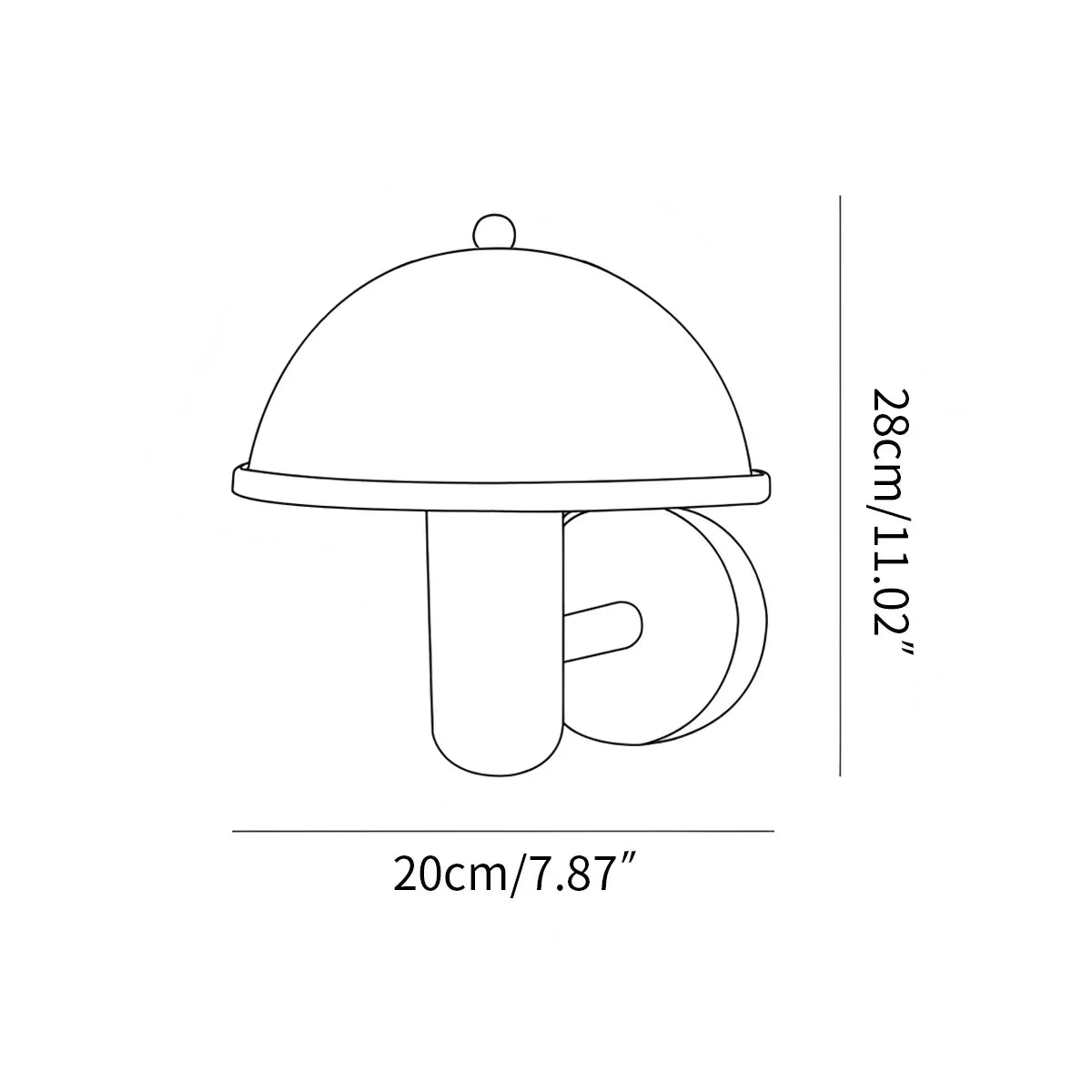 Mushroom Wood Wall Lamp for Bedroom | Desfino