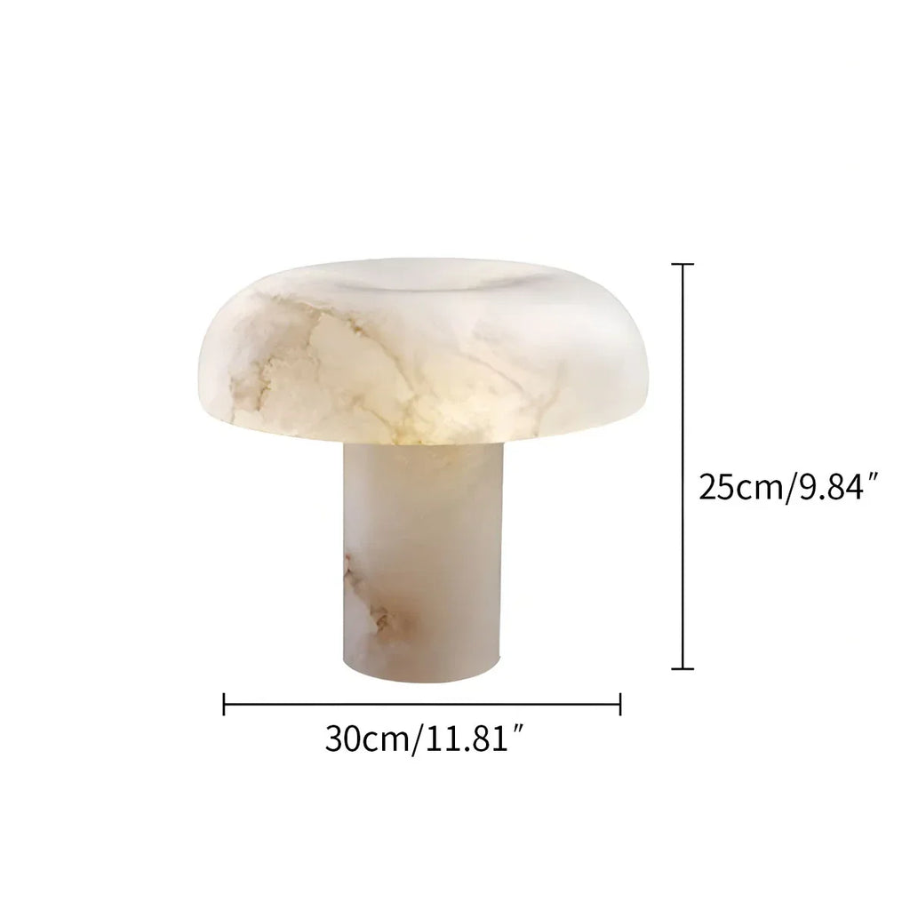 Creative Mushroom Shaped Spanish Alabaster Table Lamp | Desfino