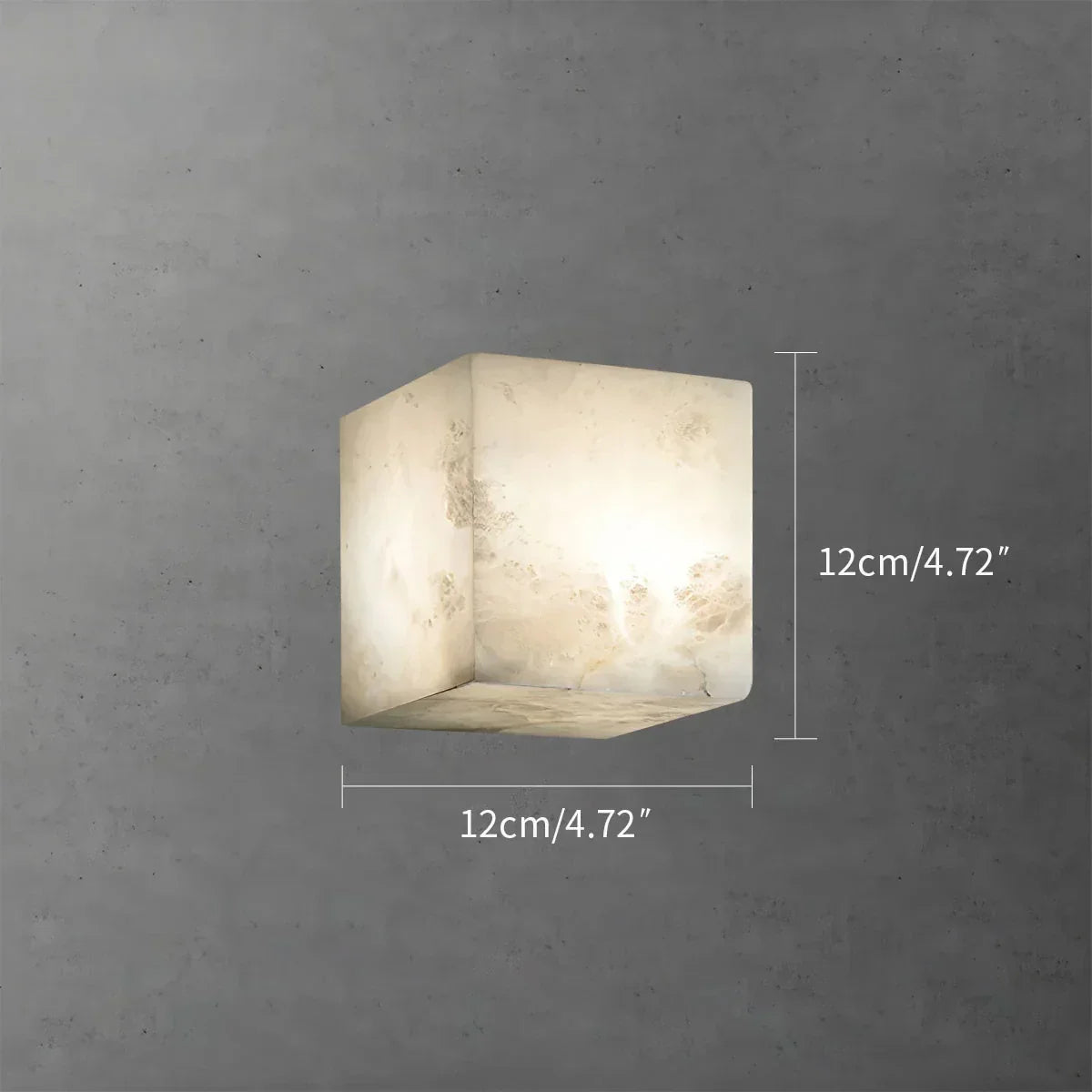 Simple Square Spanish Alabaster Wall Lamp for Living Room | Desfino