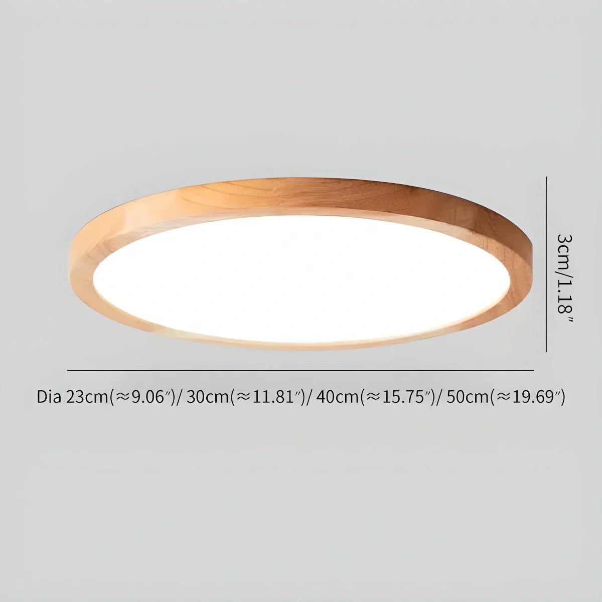 Modern Wood Round Ceiling Light for Bedroom | Desfino