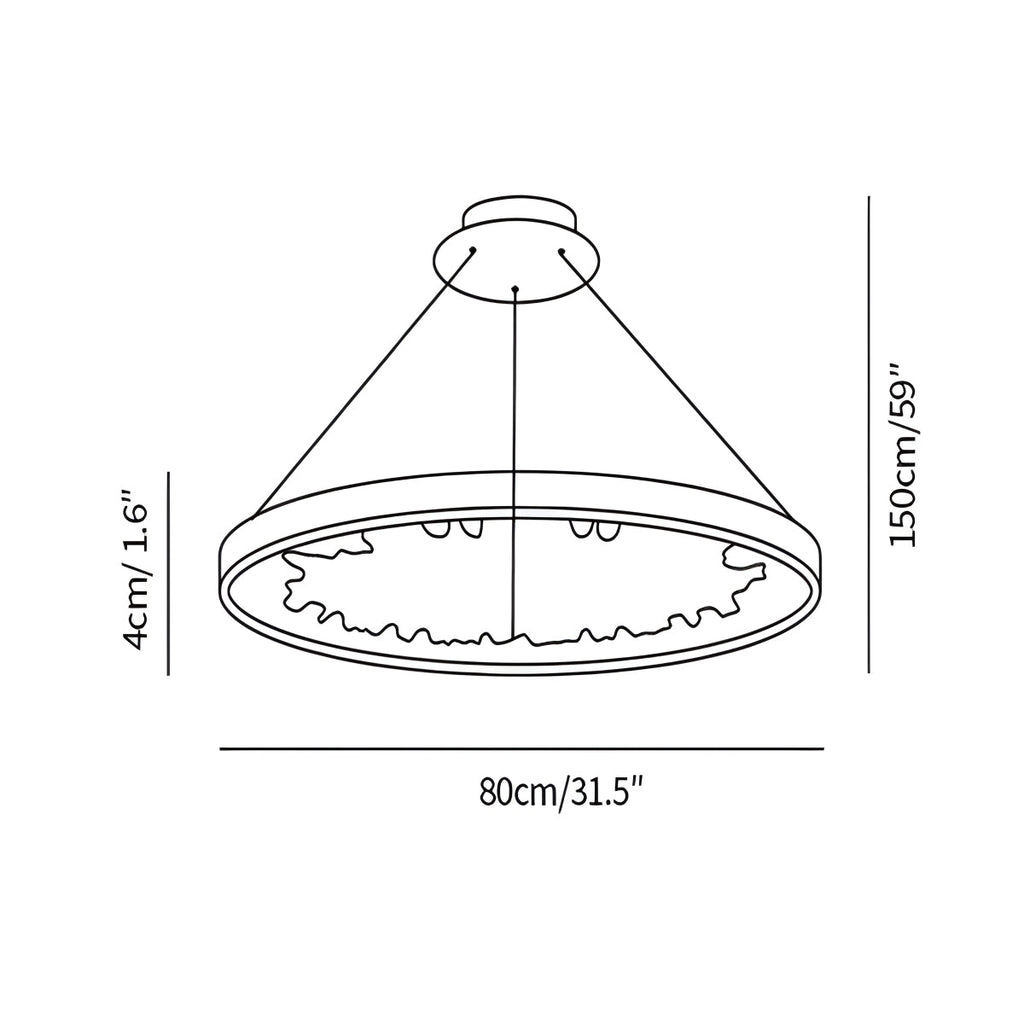 Luxury Circle Crystal Chandelier for Living Room | Desfino