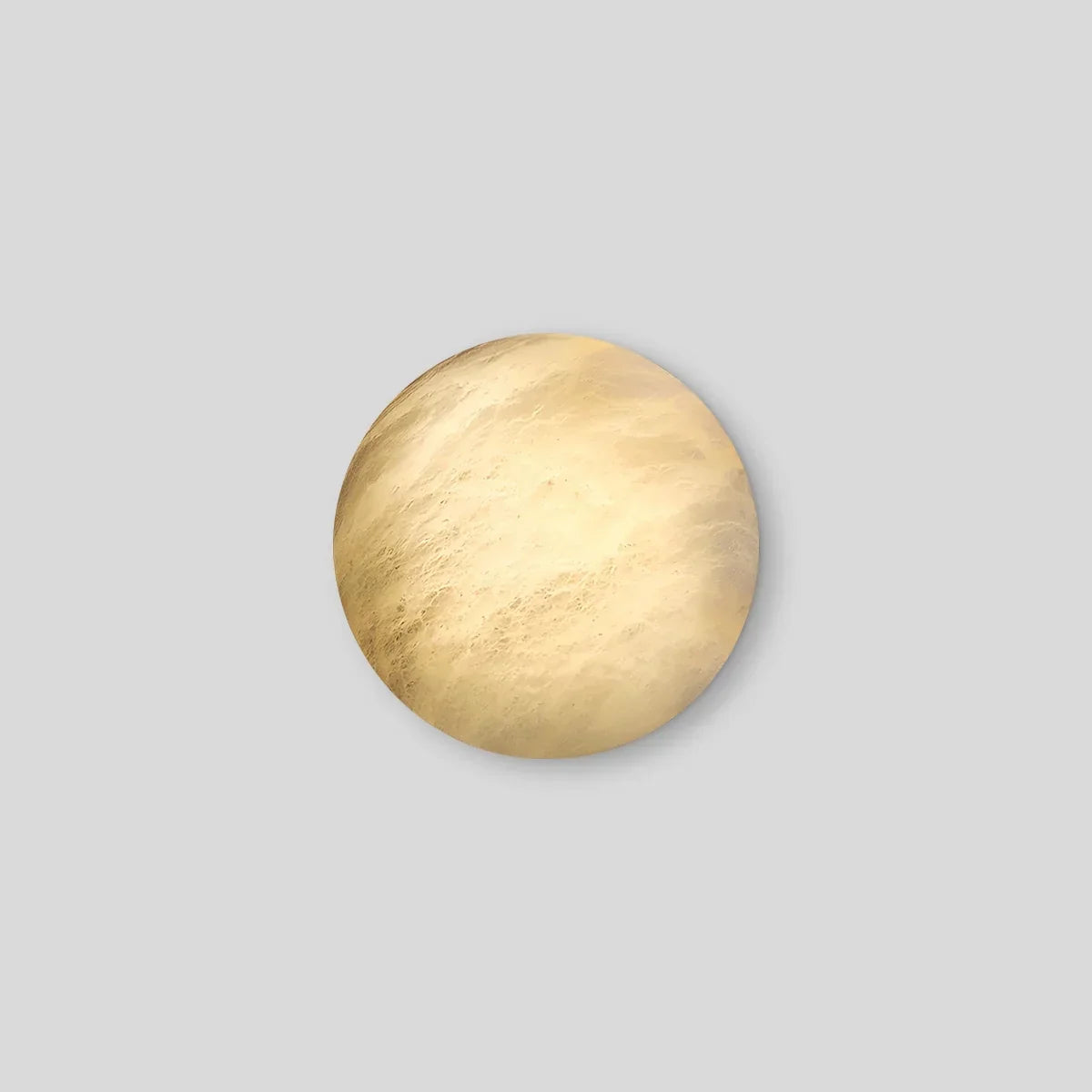 Moderne minimalistische runde Wandlampe aus spanischem Alabaster | Desfino