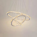Moderner runder LED-Kristallkronleuchter im Light-Luxury-Stil | Desfino