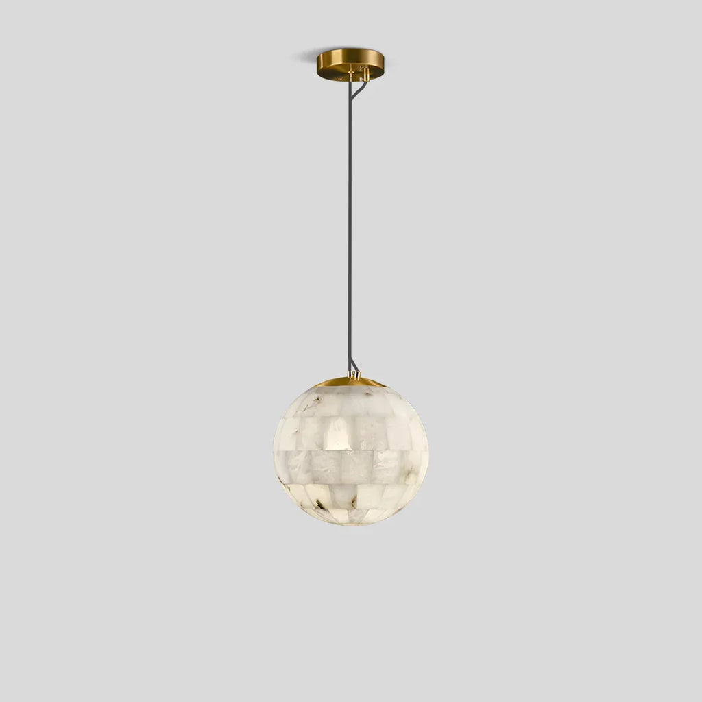 Modern Creative Spliced Ball Spanish Alabaster Pendant Light | Desfino