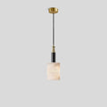 Cylindrical Spanish Alabaster Bedside Pendant Light | Desfino