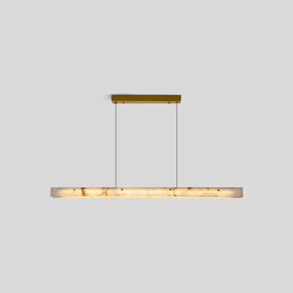 Modern Minimalist Linear Spanish Alabaster Pendant Light | Desfino