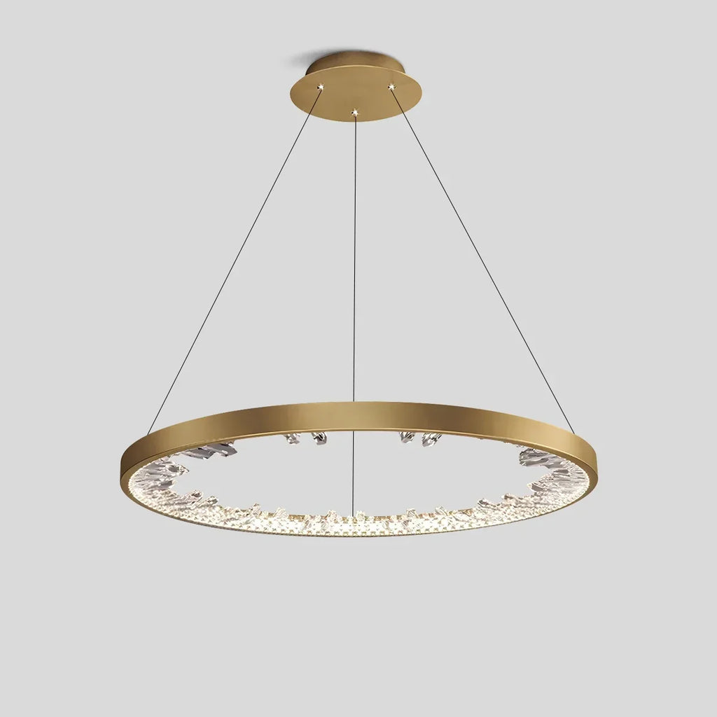 Luxury Circle Crystal Chandelier for Living Room | Desfino