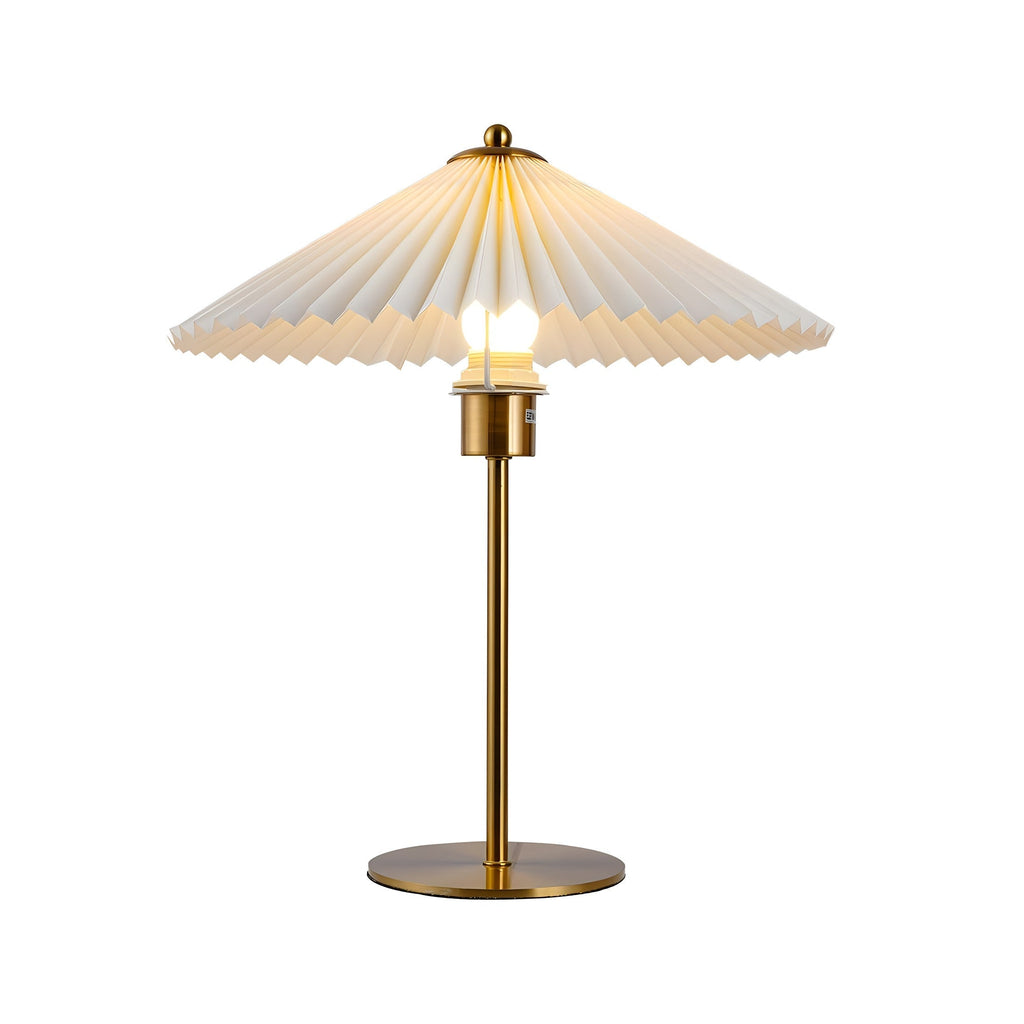 Perla Pleated Table Lamp for Bedroom | Desfino