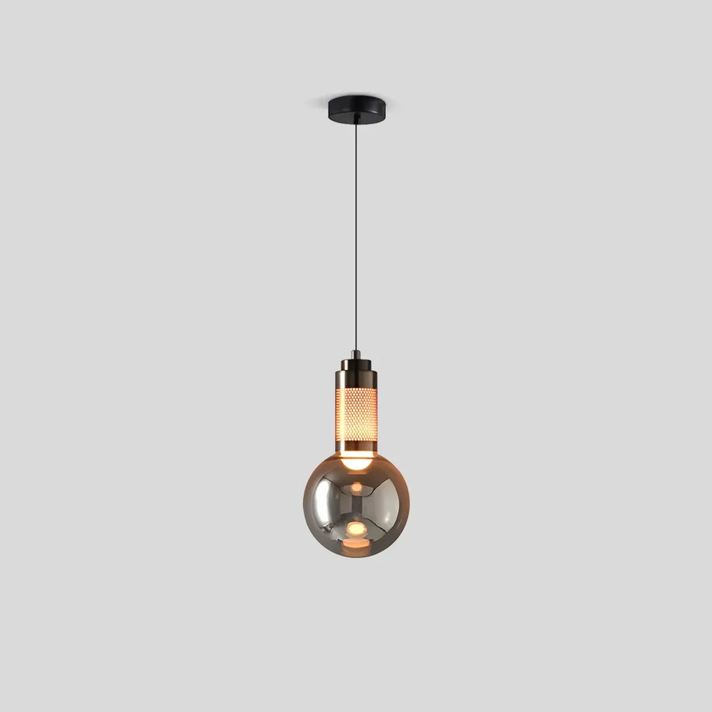 Industrial Glass Pendant Light for Bedroom | Desfino