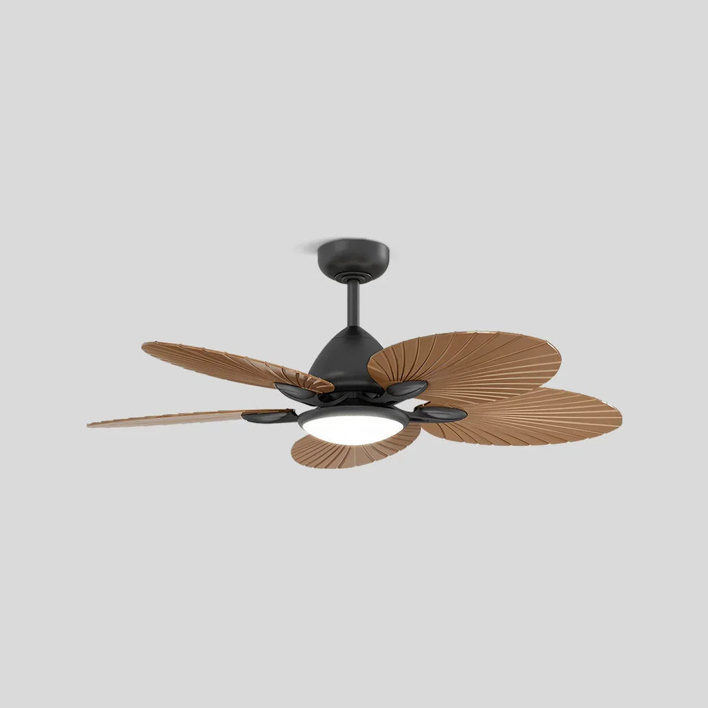 Deckenventilator mit 5 Palmenblatt-Flügeln und Licht | Desfino
