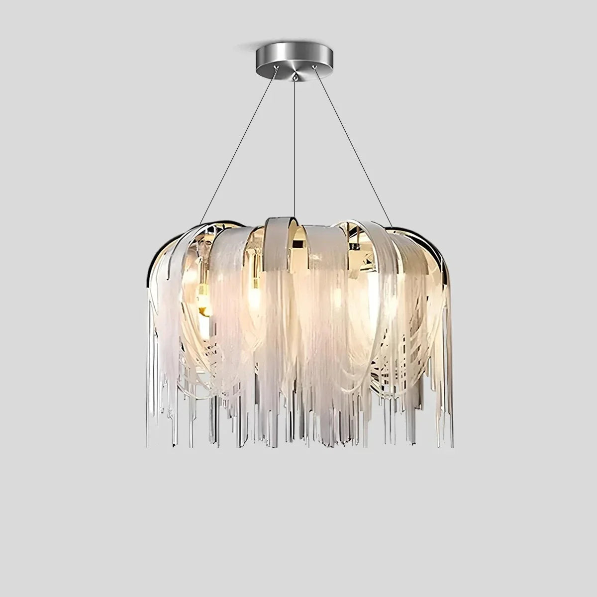 Aluminum Tassel Chandelier for Living Room | Desfino