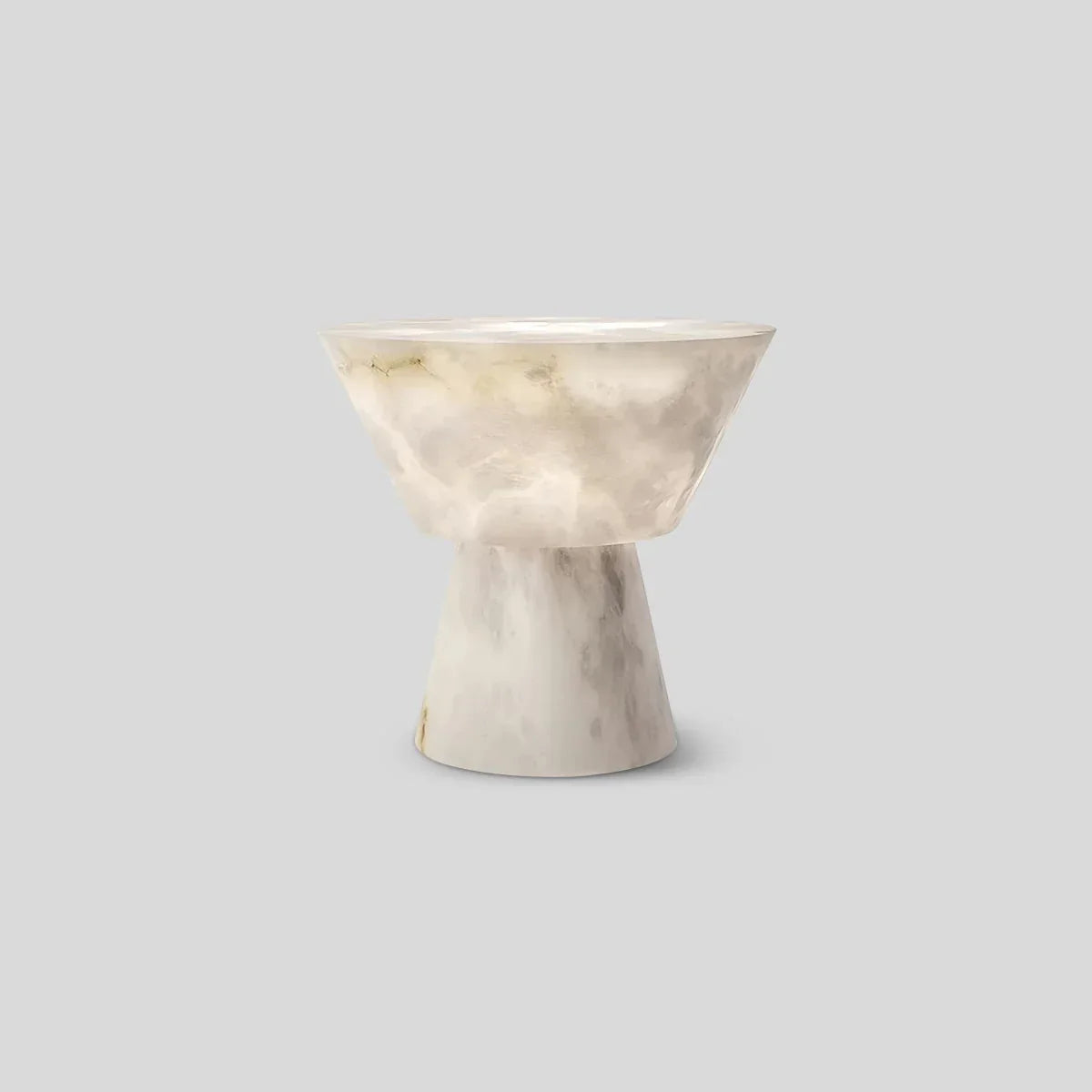Spanische spanische Alabaster-Tischlampe mit Pilzkopf | Desfino