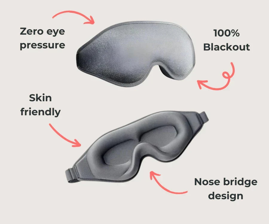 Masque de sommeil premium Lunara — Protection dédiée pour les yeux au coucher - Desfino