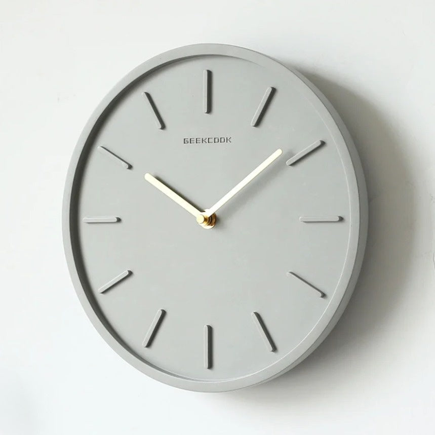 Fjordline graue Nordic-Wanduhr — Metallpendel, Zementgehäuse - Desfino