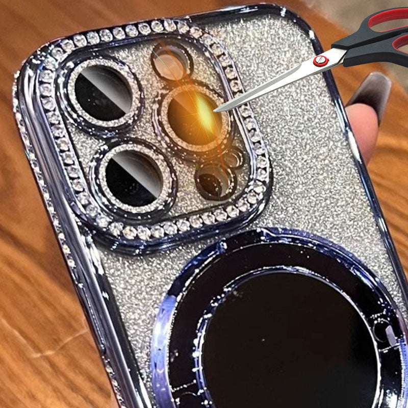 Phone Case with Mirror Magnetic Stand Glitter