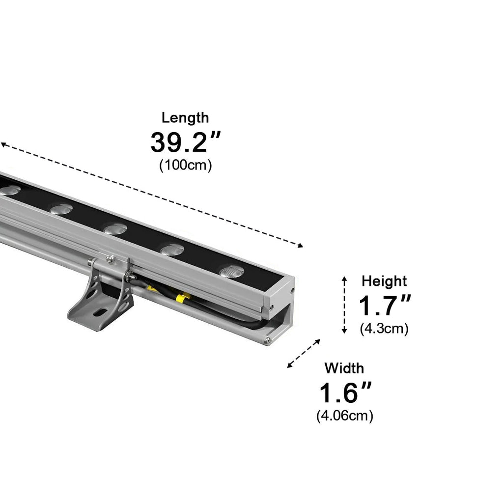 Lave-mur LED à intensité variable Lumenia — aluminium étanche, câblage fixe DC24V - Desfino