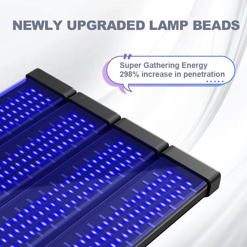432 LED Dual-Wavelength Tanning Light — 460nm & 490nm Blue Spectrum, Adjustable Stand Base