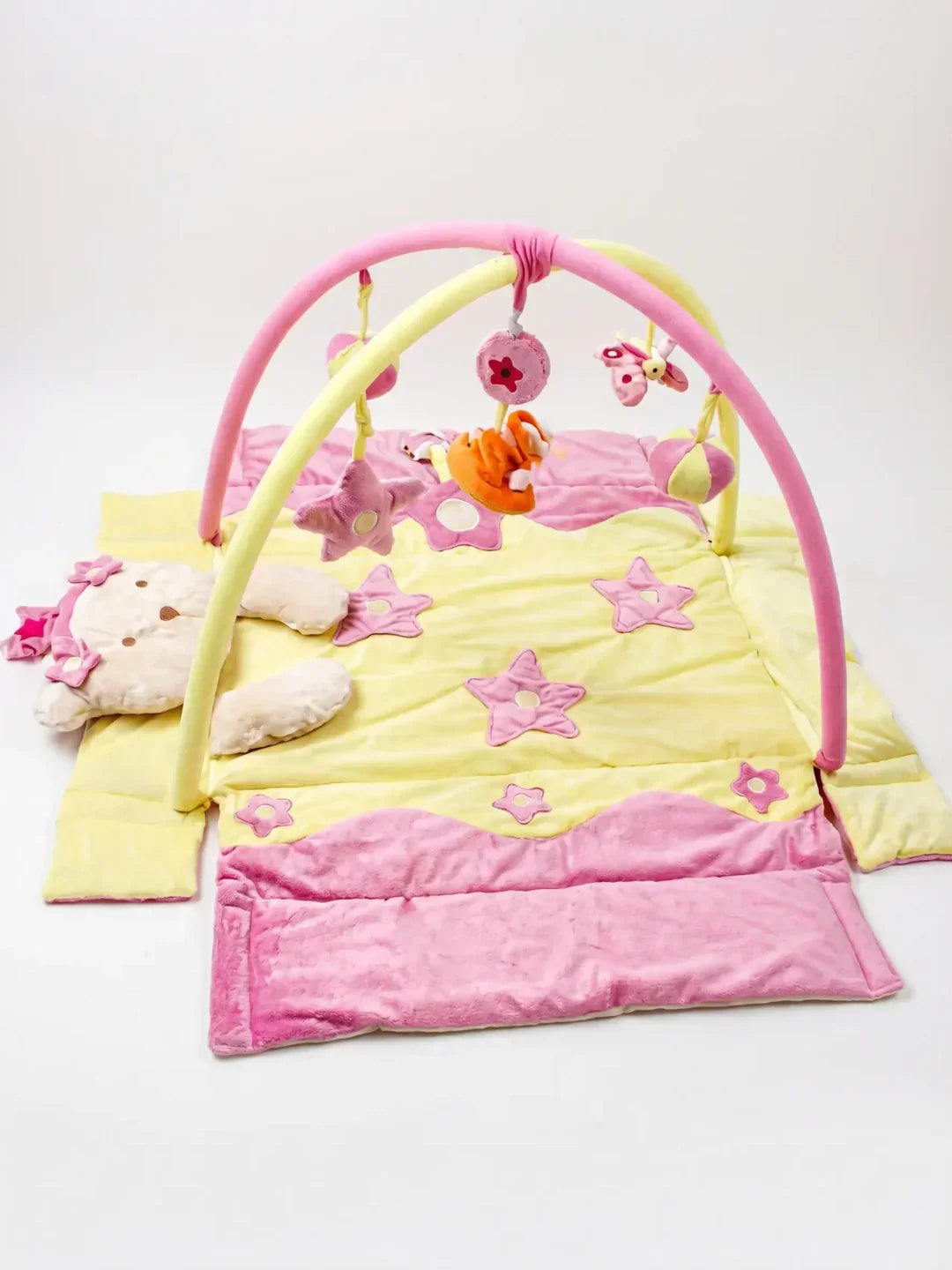 2-in-1 Rectangular Baby Play Mat — Sensory Arch Activity Gym