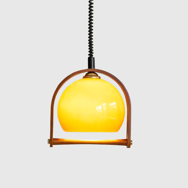Rivara pendellampe i tre — vintage lampe til spisestue og kjøkken - Desfino