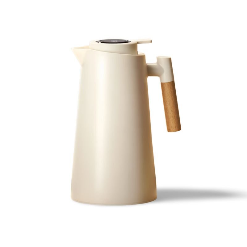 1.5 L Thermoskanne — Holzgriff, digitale Temperaturanzeige - Desfino