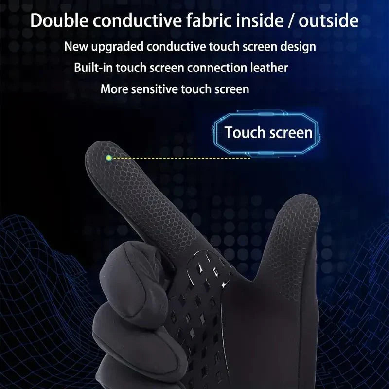 Gants de cyclisme imperméables Nordvik — Isolants, thermiques, compatibles avec les écrans tactiles - Desfino