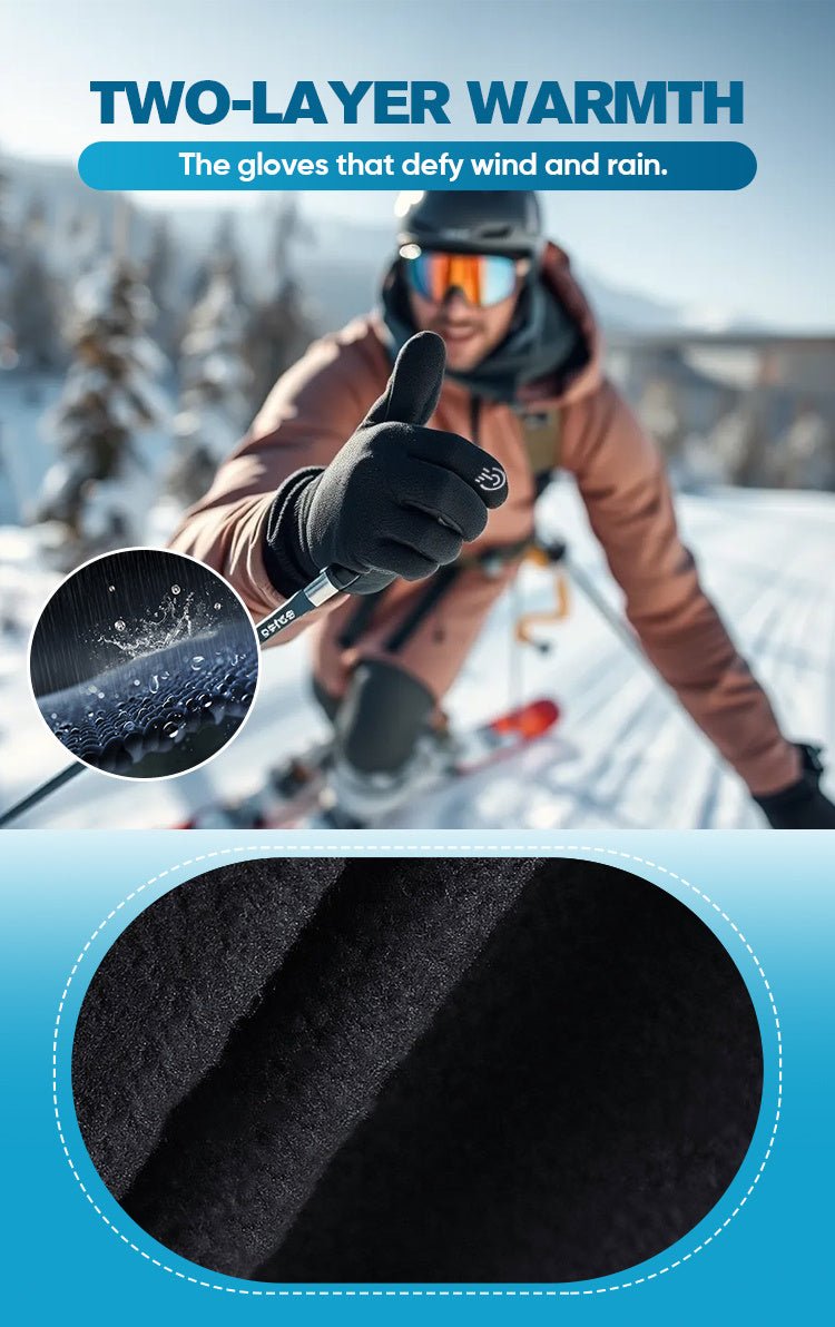 Gants de cyclisme imperméables Nordvik — Isolants, thermiques, compatibles avec les écrans tactiles - Desfino