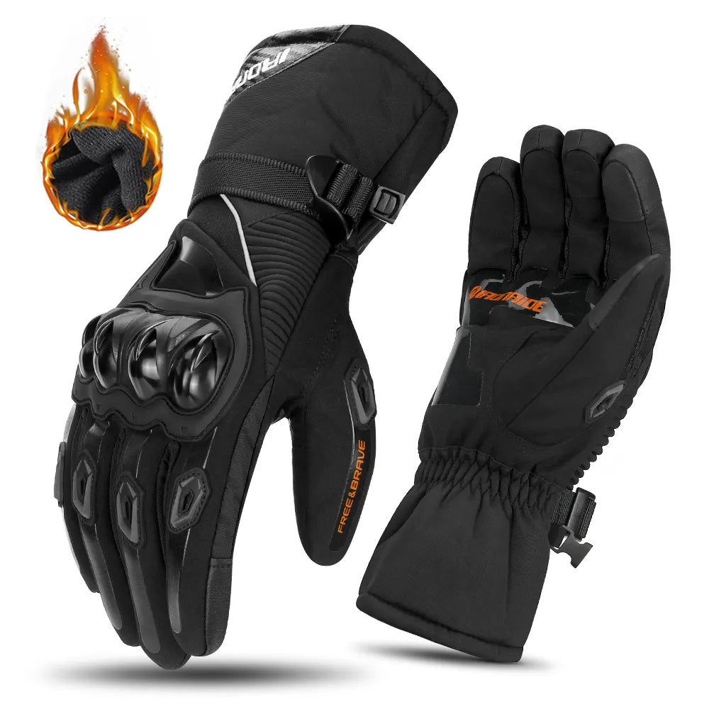 GlacierGrip 防水・保温バイクグローブ、カーボンファイバーシェル - Desfino