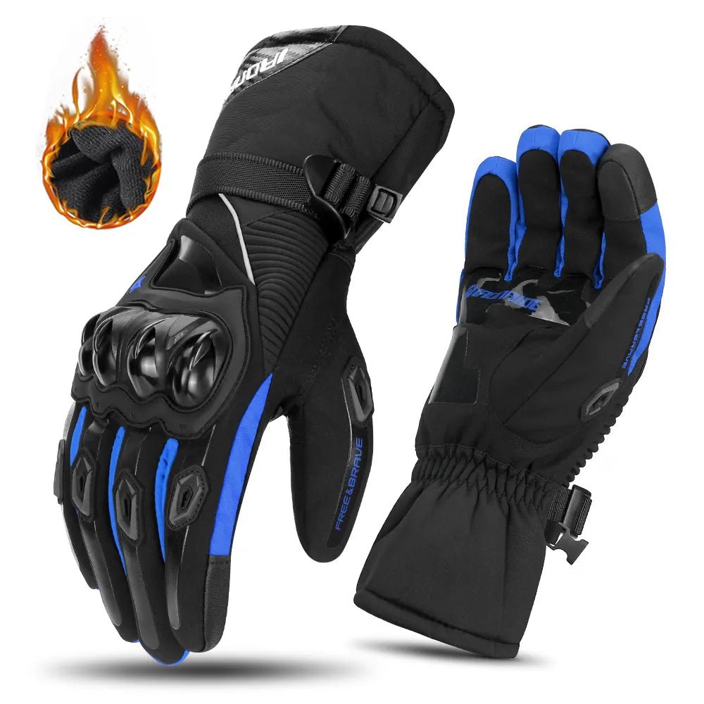 GlacierGrip 防水・保温バイクグローブ、カーボンファイバーシェル - Desfino