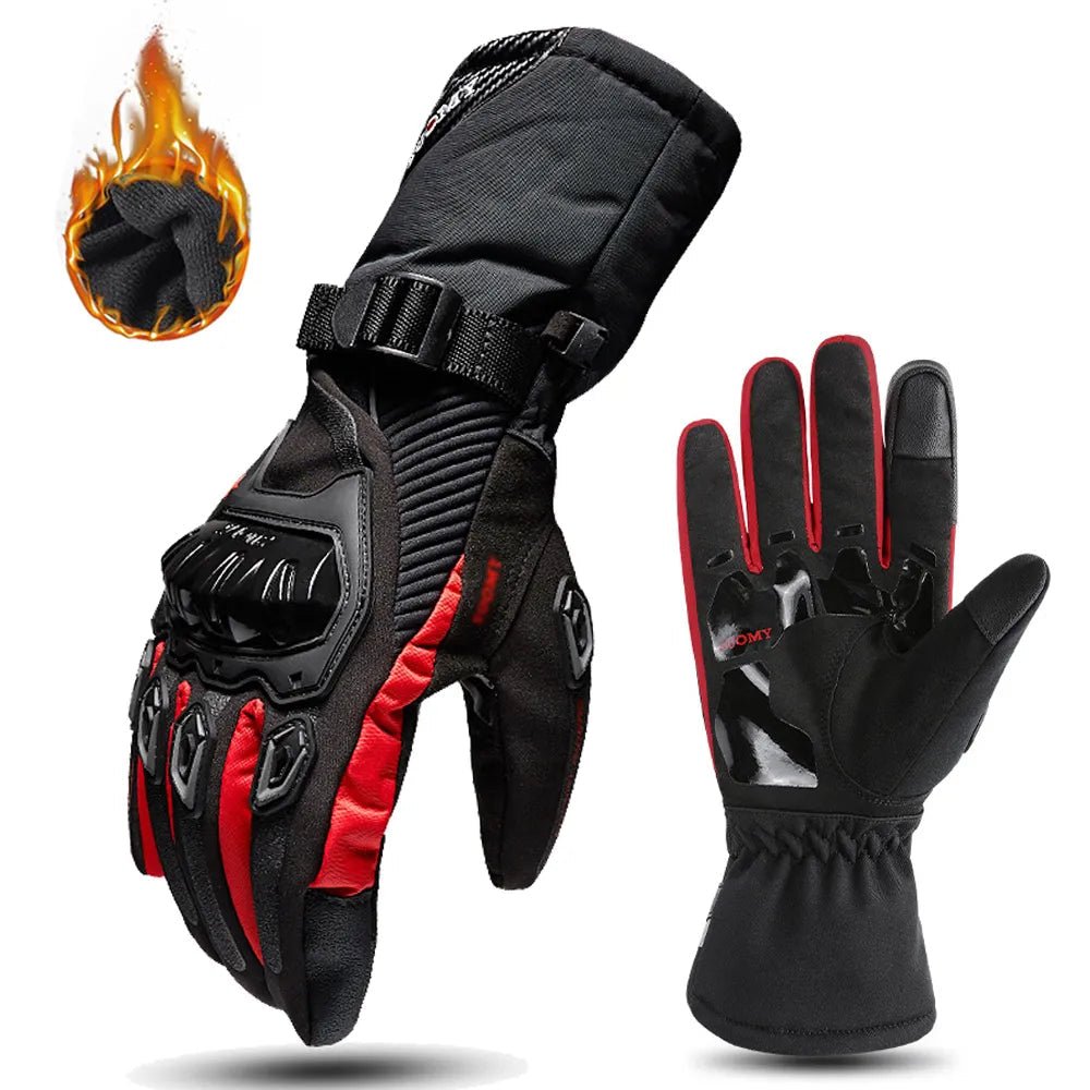 GlacierGrip 防水・保温バイクグローブ、カーボンファイバーシェル - Desfino