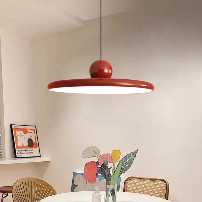 Suspension en verre crème Lunara — Design scandinave Bauhaus à LED - Desfino