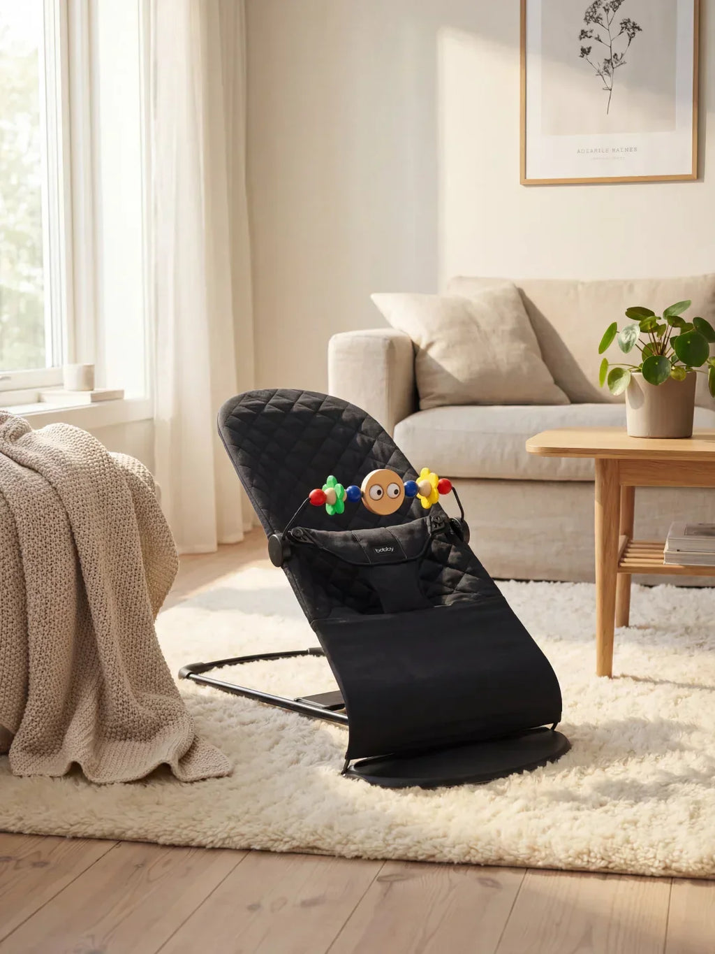Collapsible Baby Bouncer — Ergonomic Lounger, Interactive Toy Arch