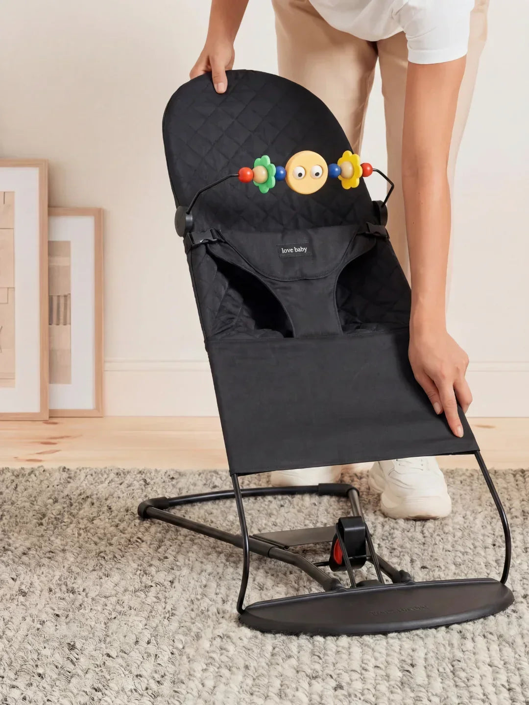 Collapsible Baby Bouncer — Ergonomic Lounger, Interactive Toy Arch