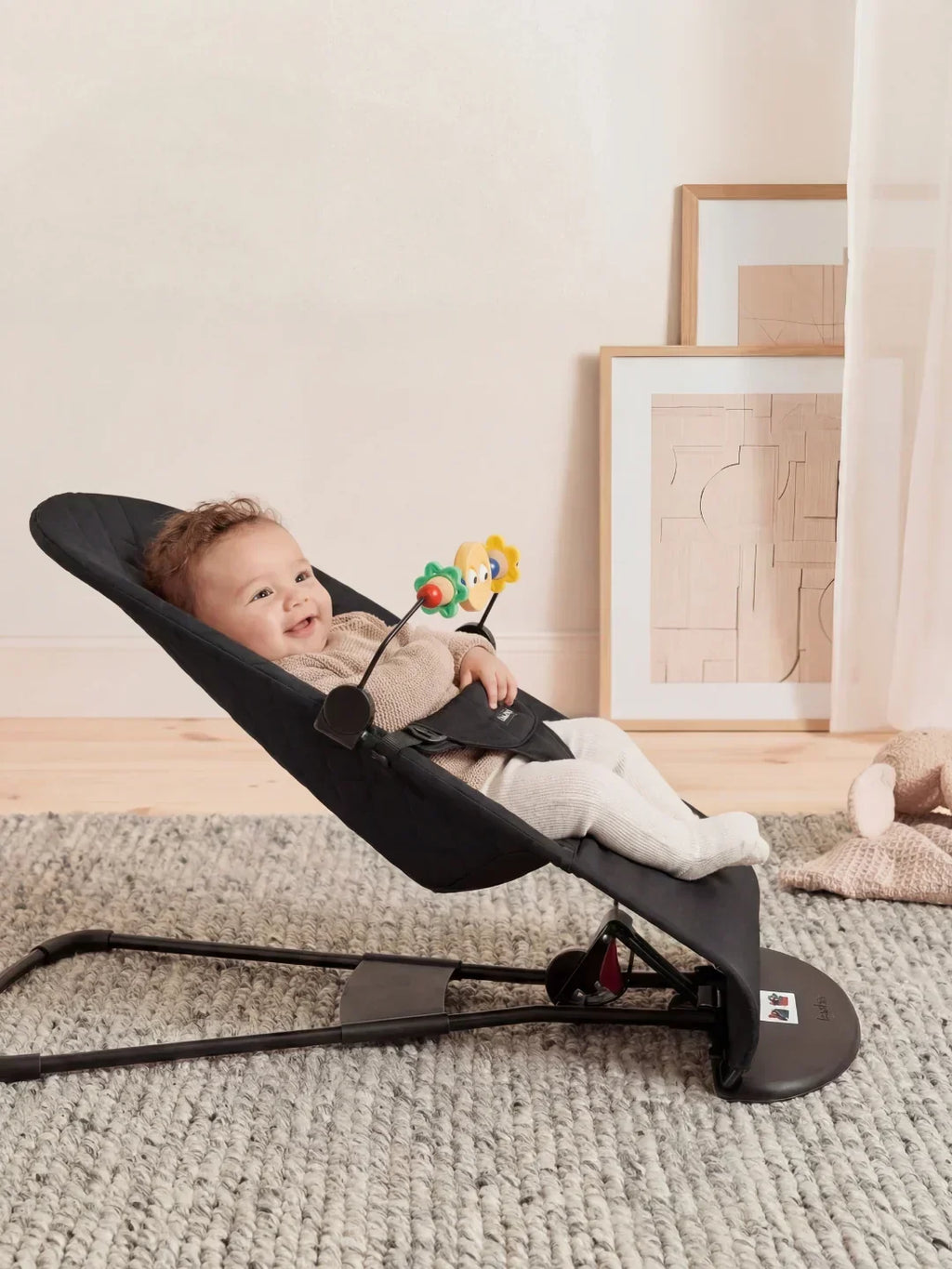 Collapsible Baby Bouncer — Ergonomic Lounger, Interactive Toy Arch