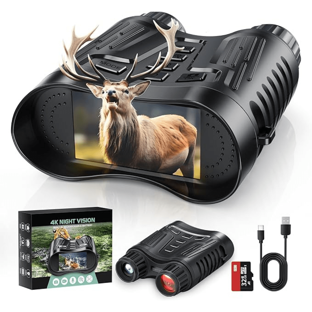 Binocolo per visione notturna NoctraView — zoom 8X, IR a 7 livelli, video 4K | Desfino