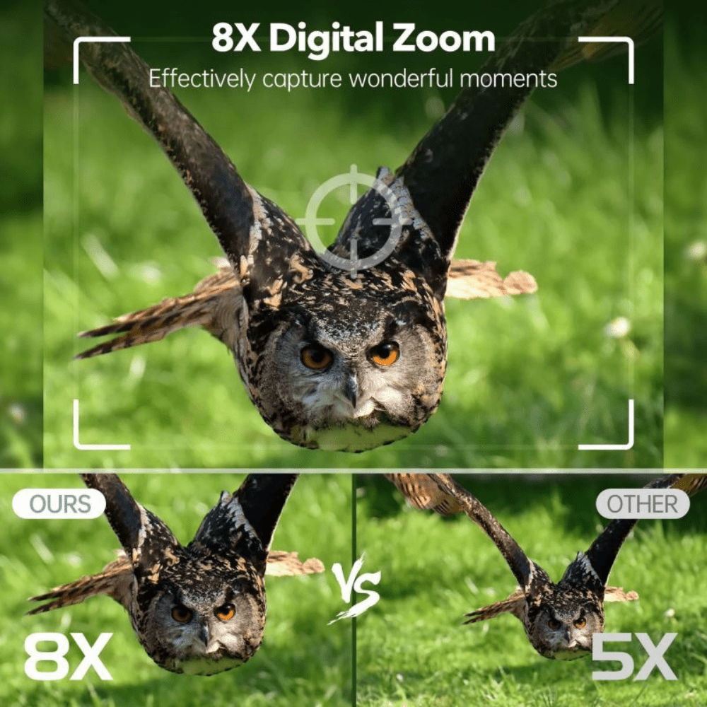 Binocolo per visione notturna NoctraView — zoom 8X, IR a 7 livelli, video 4K | Desfino