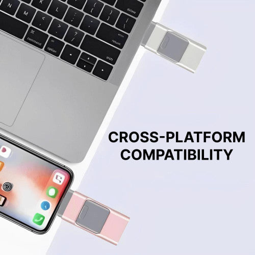 Unità USB NexPort 128GB 4-in-1 — Spazio di archiviazione per iPhone e Android - Desfino