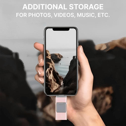 Unità USB NexPort 128GB 4-in-1 — Spazio di archiviazione per iPhone e Android - Desfino