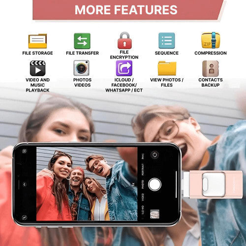 Unità USB NexPort 128GB 4-in-1 — Spazio di archiviazione per iPhone e Android - Desfino