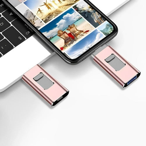 Unità USB NexPort 128GB 4-in-1 — Spazio di archiviazione per iPhone e Android - Desfino