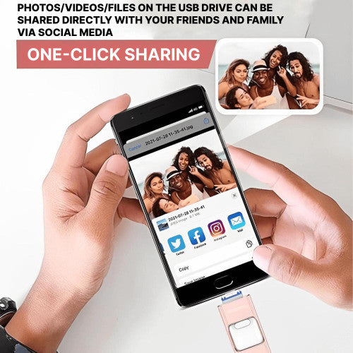 Unità USB NexPort 128GB 4-in-1 — Spazio di archiviazione per iPhone e Android - Desfino
