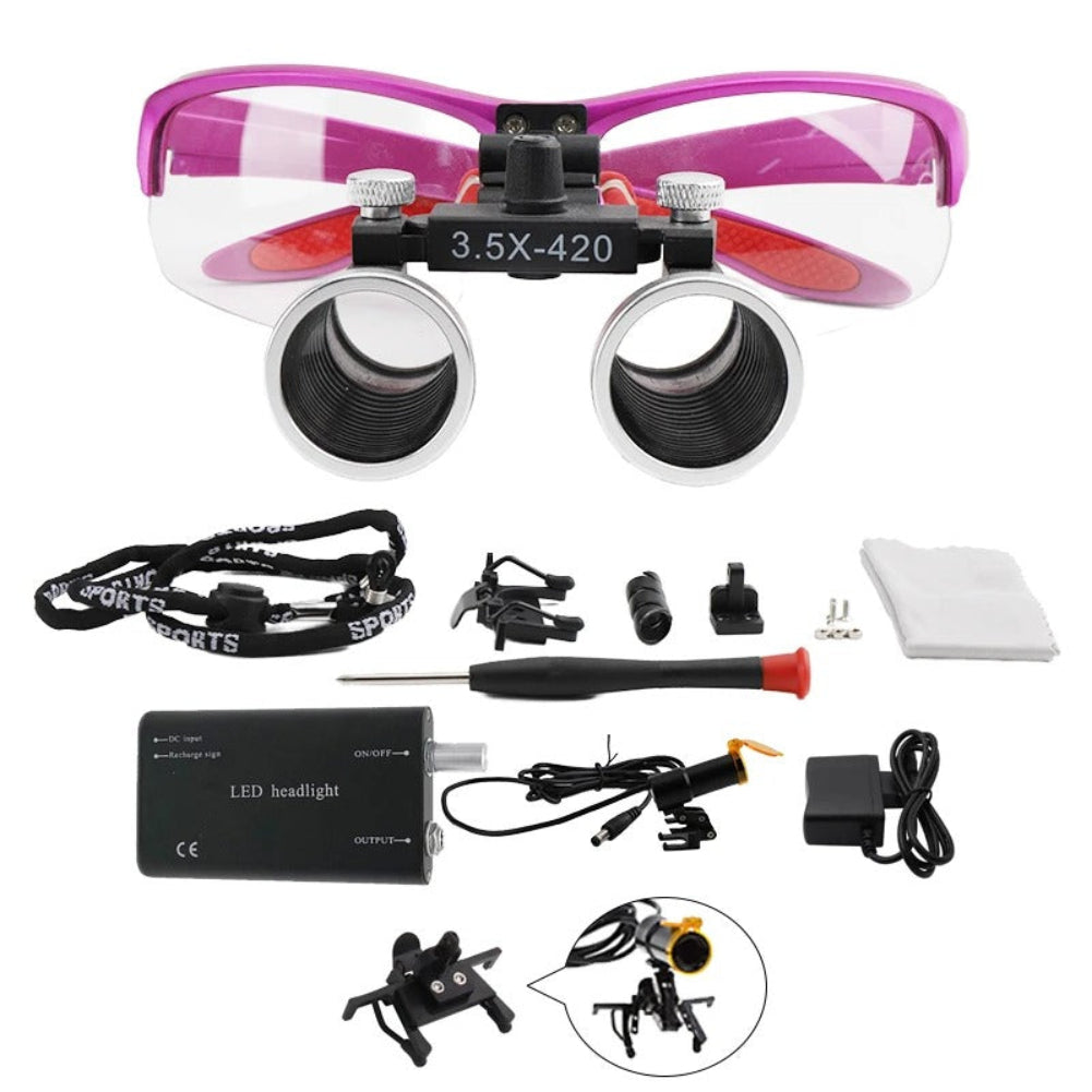 Loupes dentaires grossissantes Kirrea — LED rechargeable haute luminosité - Desfino