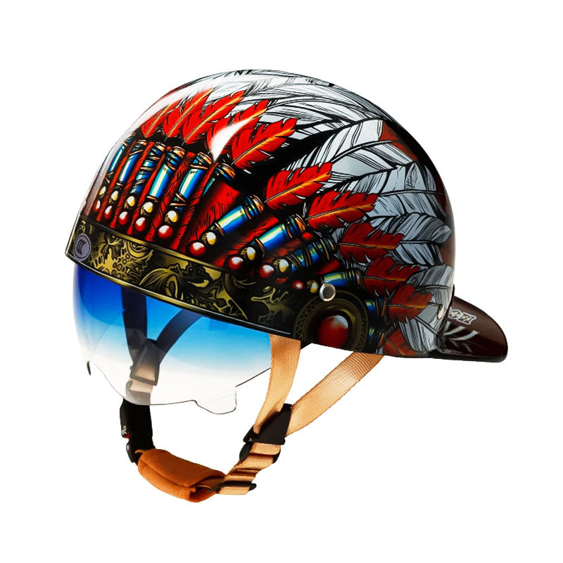 OrionRide DOT-Halbhelm — ABS-Schale im Baseball-Stil für Motorräder - Desfino